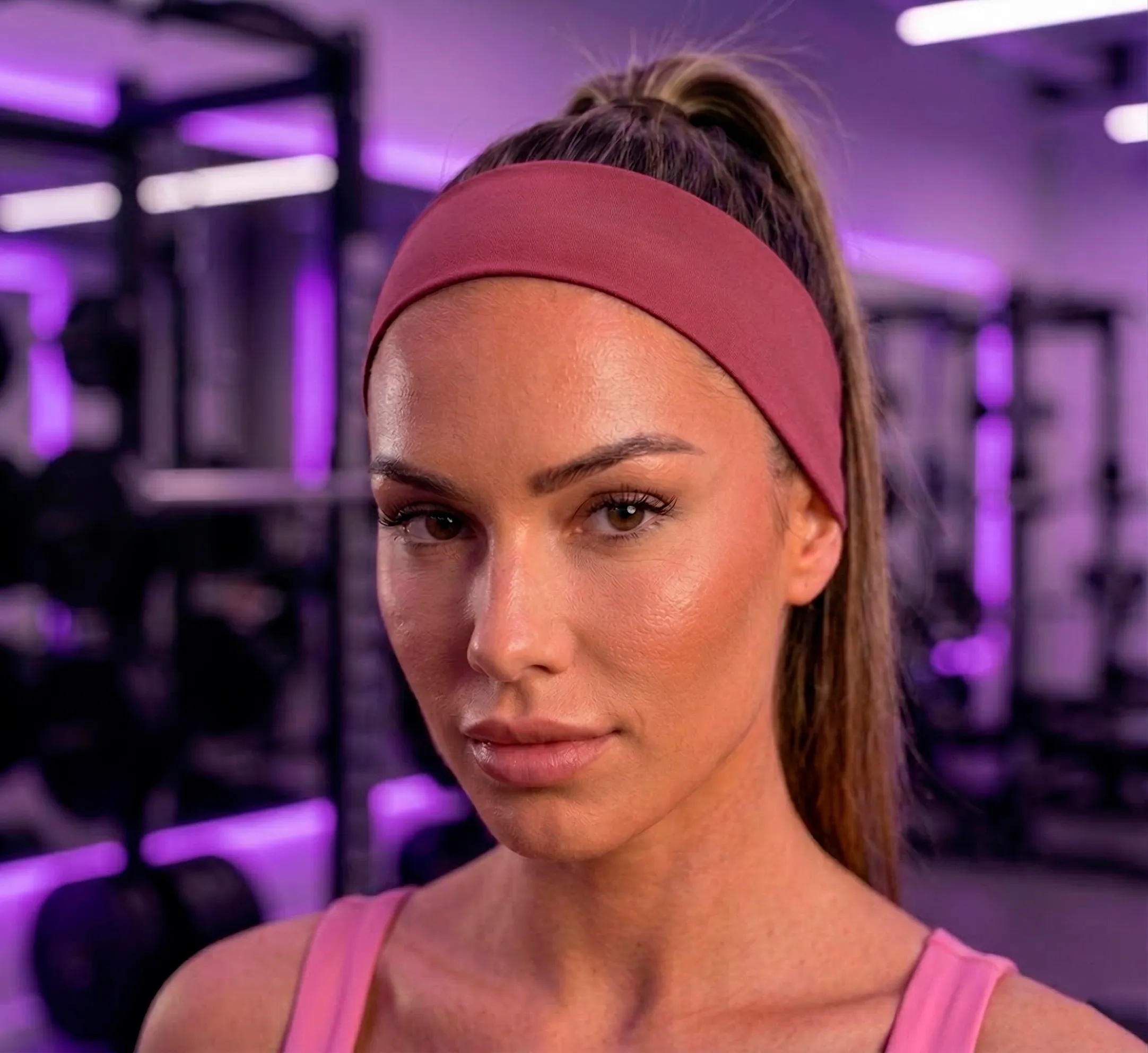 Coleção Voke Fitness Tiara Bordô