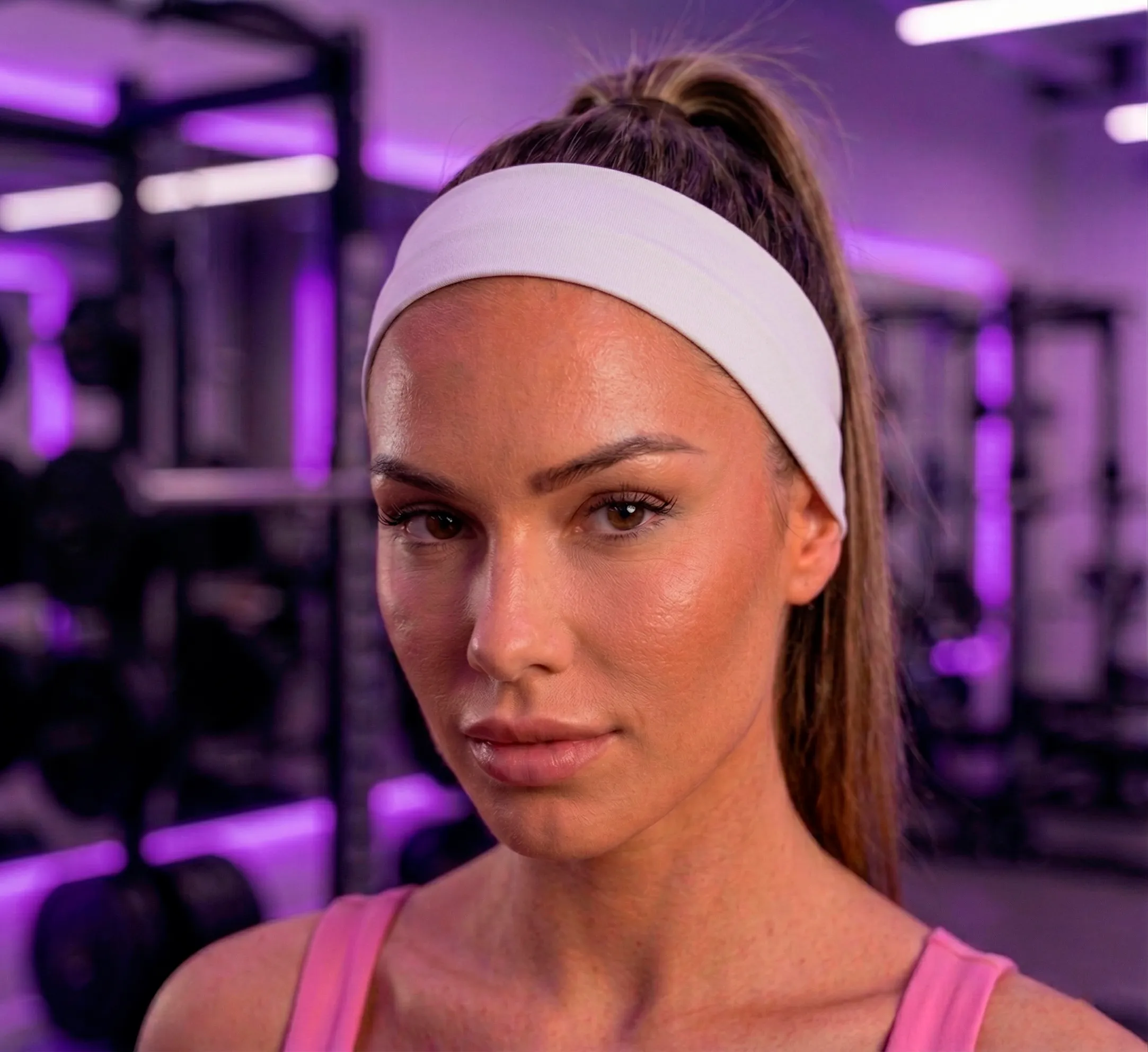 Coleção Voke Fitness Tiara Branca